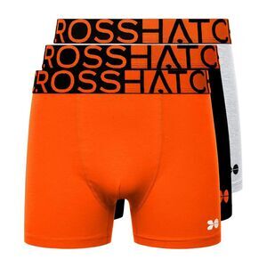 Crosshatch Mens Dumas Boxer Shorts (Pack of 3) / Red/Orange